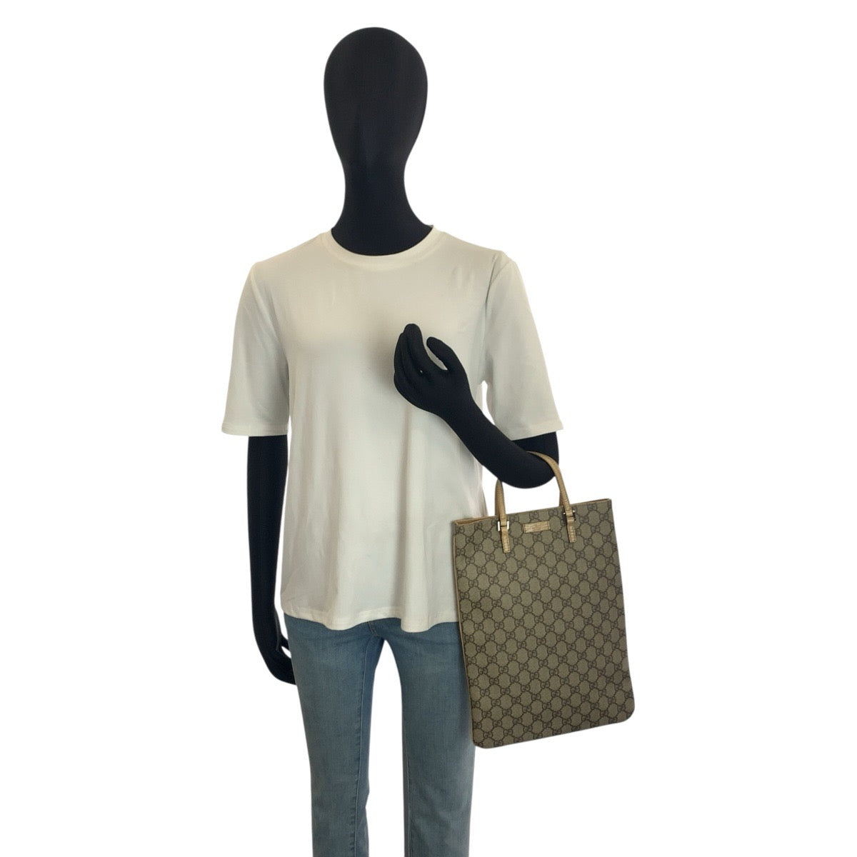 25163
GUCCI グッチ ベージュ GGスプリームキャンバス 117551 トートバッグ ハンドバッグ レディース ABP35