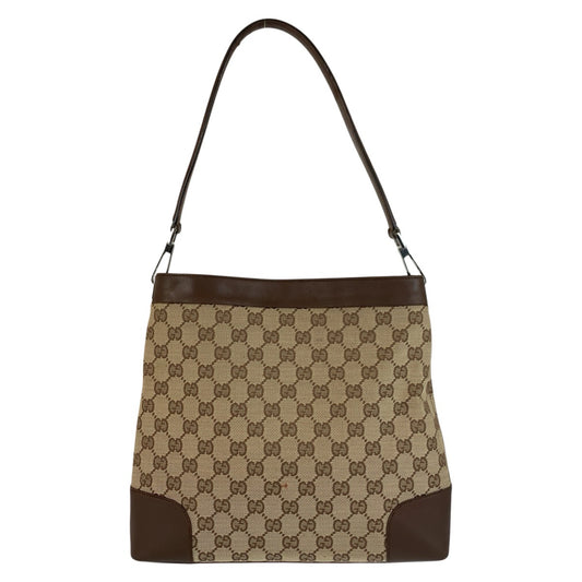 25164
GUCCI グッチ ブラウン ベージュ GGキャンバス / レザー 33900 ショルダーバッグ レディース AB28