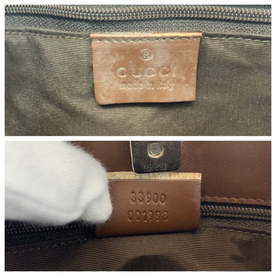 25164
GUCCI グッチ ブラウン ベージュ GGキャンバス / レザー 33900 ショルダーバッグ レディース AB28