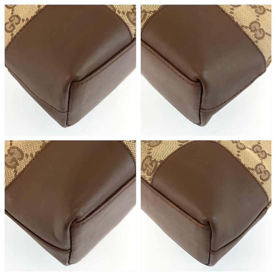 25164
GUCCI グッチ ブラウン ベージュ GGキャンバス / レザー 33900 ショルダーバッグ レディース AB28