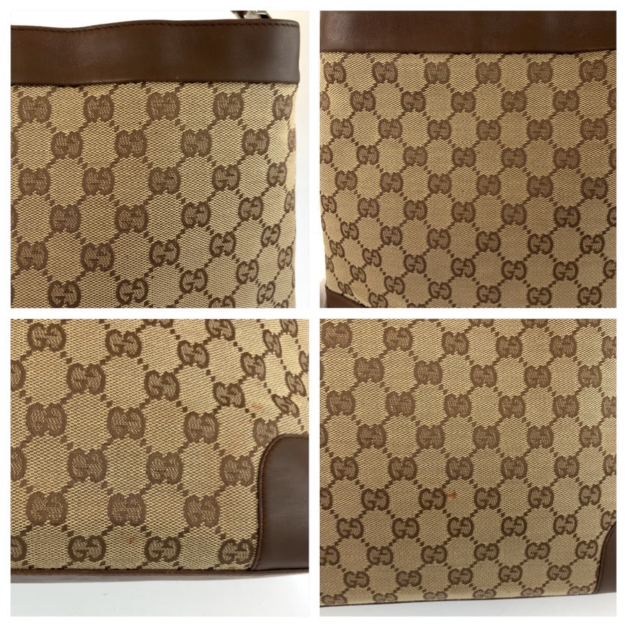 25164
GUCCI グッチ ブラウン ベージュ GGキャンバス / レザー 33900 ショルダーバッグ レディース AB28