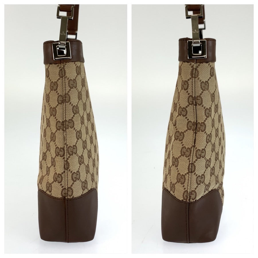 25164
GUCCI グッチ ブラウン ベージュ GGキャンバス / レザー 33900 ショルダーバッグ レディース AB28