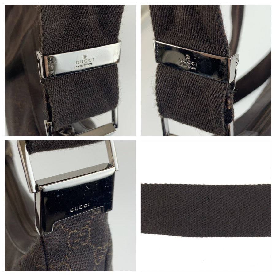 25165
GUCCI グッチ ブラウン GGキャンバス 35098 ショルダーバッグ レディース AB30