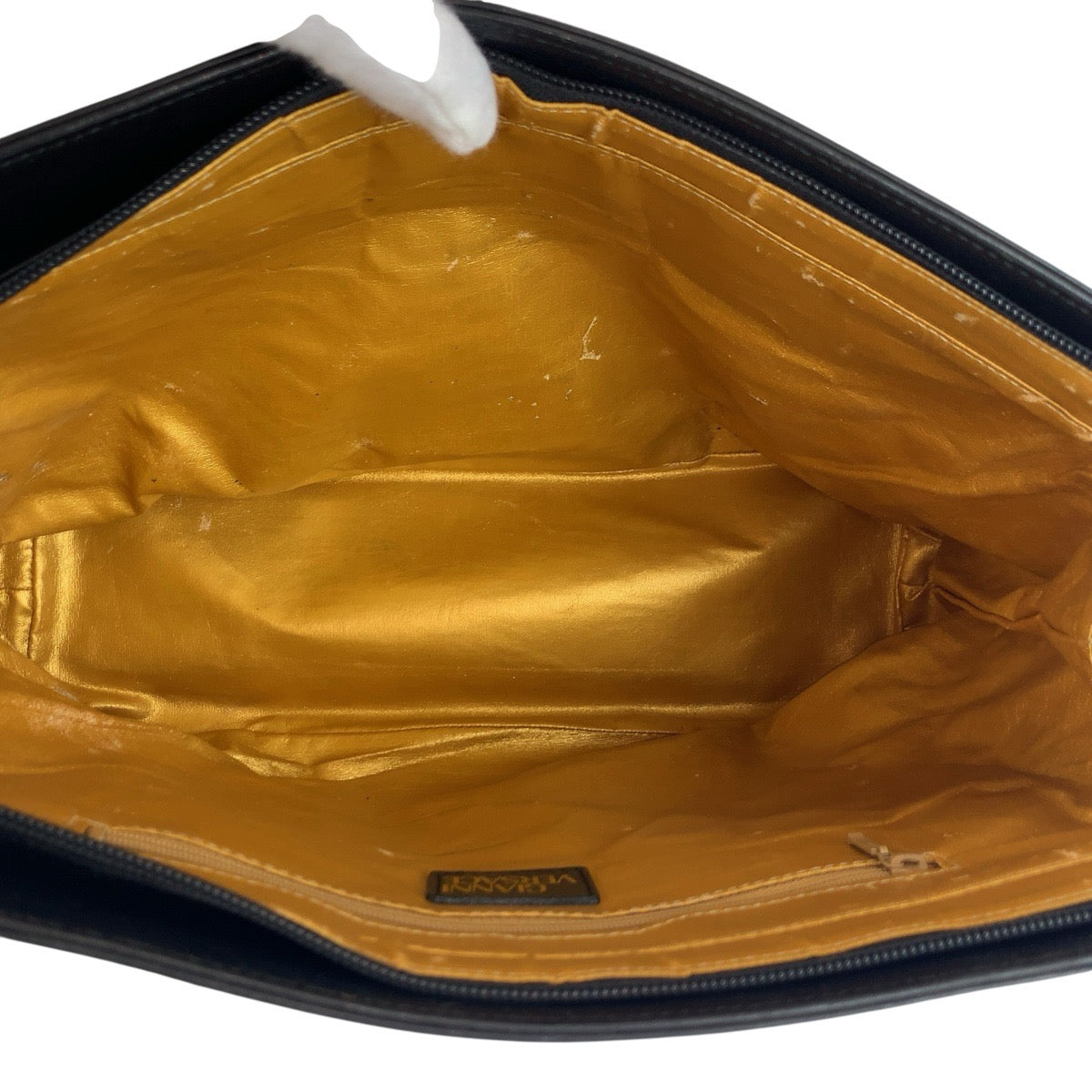 25170
VERSACE ヴェルサーチ レオパード柄 イエロー ブラック ゴールド金具 PVC / レザー トートバッグ ハンドバッグ レディース AB35