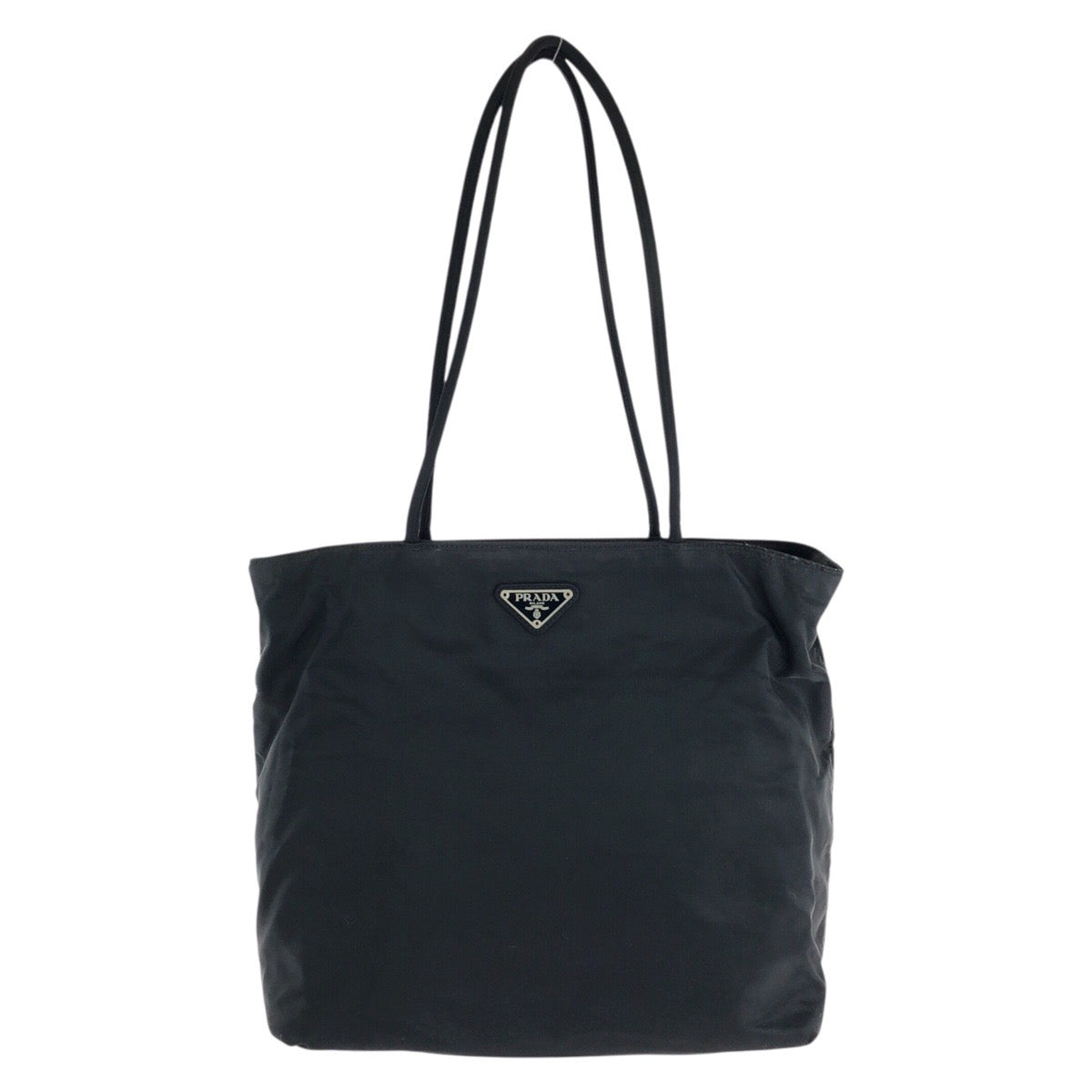 25171
PRADA プラダ テスート 三角ロゴプレート ブラック 黒 シルバー金具 ナイロン トートバッグ ショルダーバッグ レディース ABP35