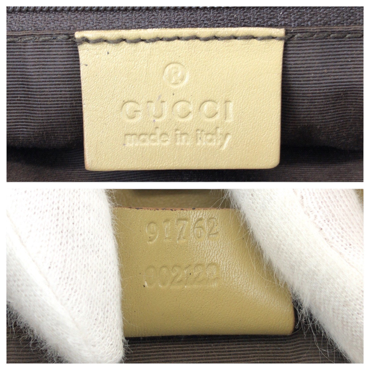 25180
GUCCI グッチ ベージュ ゴールド金具 GGキャンバス / レザー 91762 ショルダーバッグ レディース AB28