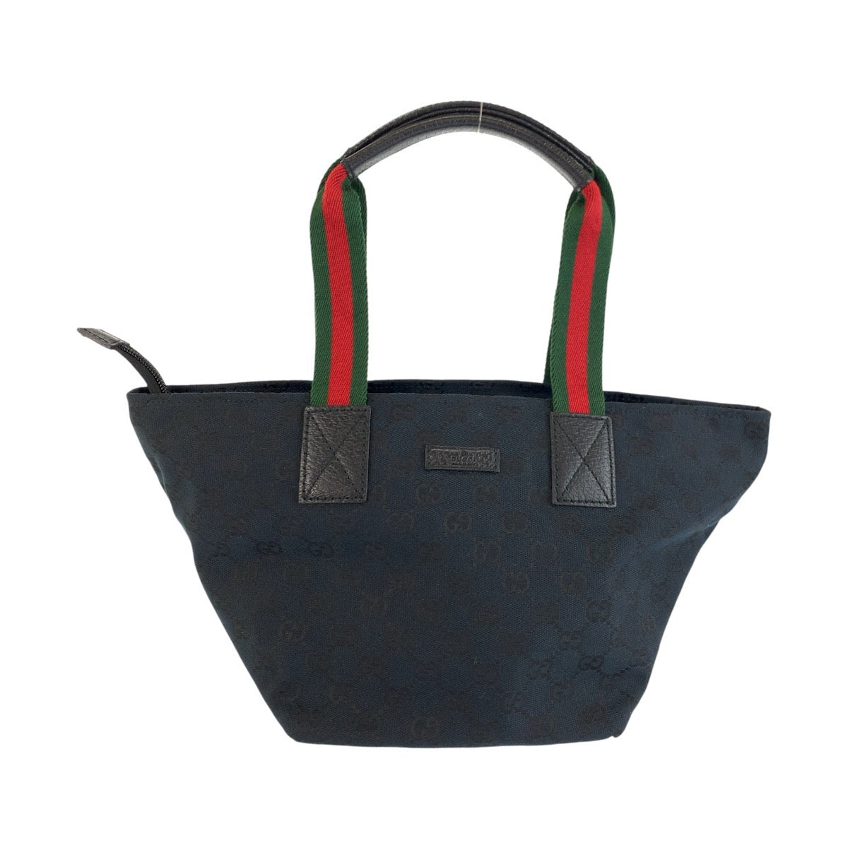 25181
GUCCI グッチ シェリーライン ブラック 黒 レッド グリーン GGキャンバス / レザー 131228 トートバッグ ハンドバッグ レディース A48