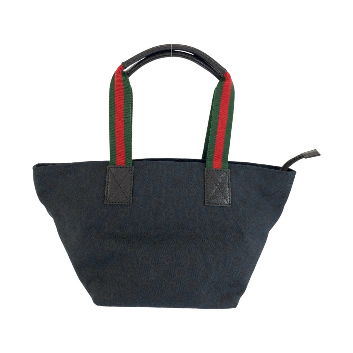 25181
GUCCI グッチ シェリーライン ブラック 黒 レッド グリーン GGキャンバス / レザー 131228 トートバッグ ハンドバッグ レディース A48