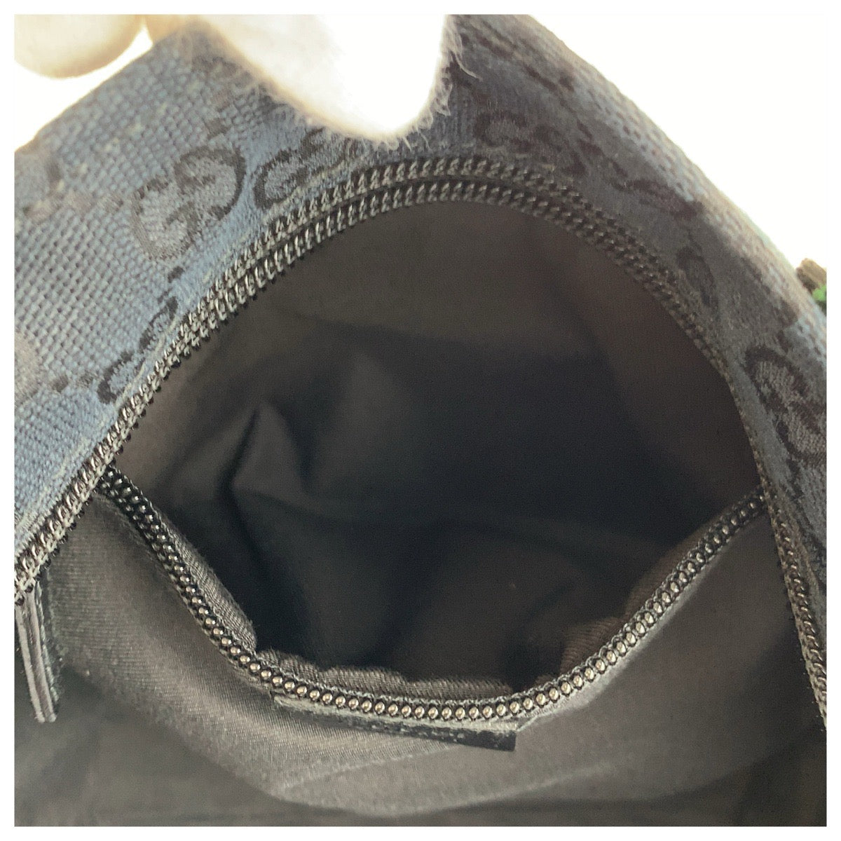 25181
GUCCI グッチ シェリーライン ブラック 黒 レッド グリーン GGキャンバス / レザー 131228 トートバッグ ハンドバッグ レディース A48