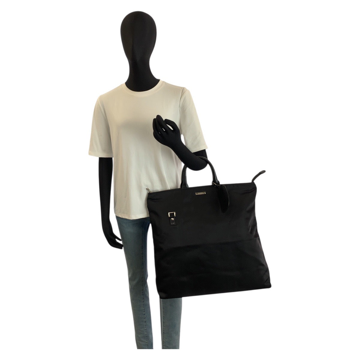 25185
GUCCI グッチ ブラック 黒 シルバー金具 ナイロン 019 0283 トートバッグ ショルダーバッグ 2way メンズ ABP35