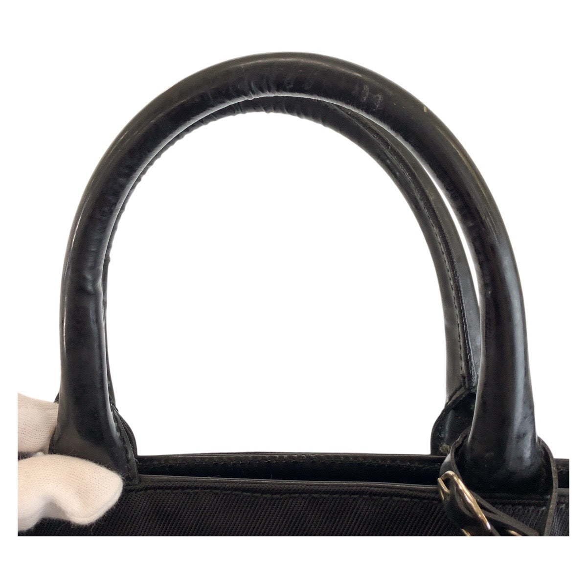 25185
GUCCI グッチ ブラック 黒 シルバー金具 ナイロン 019 0283 トートバッグ ショルダーバッグ 2way メンズ ABP35