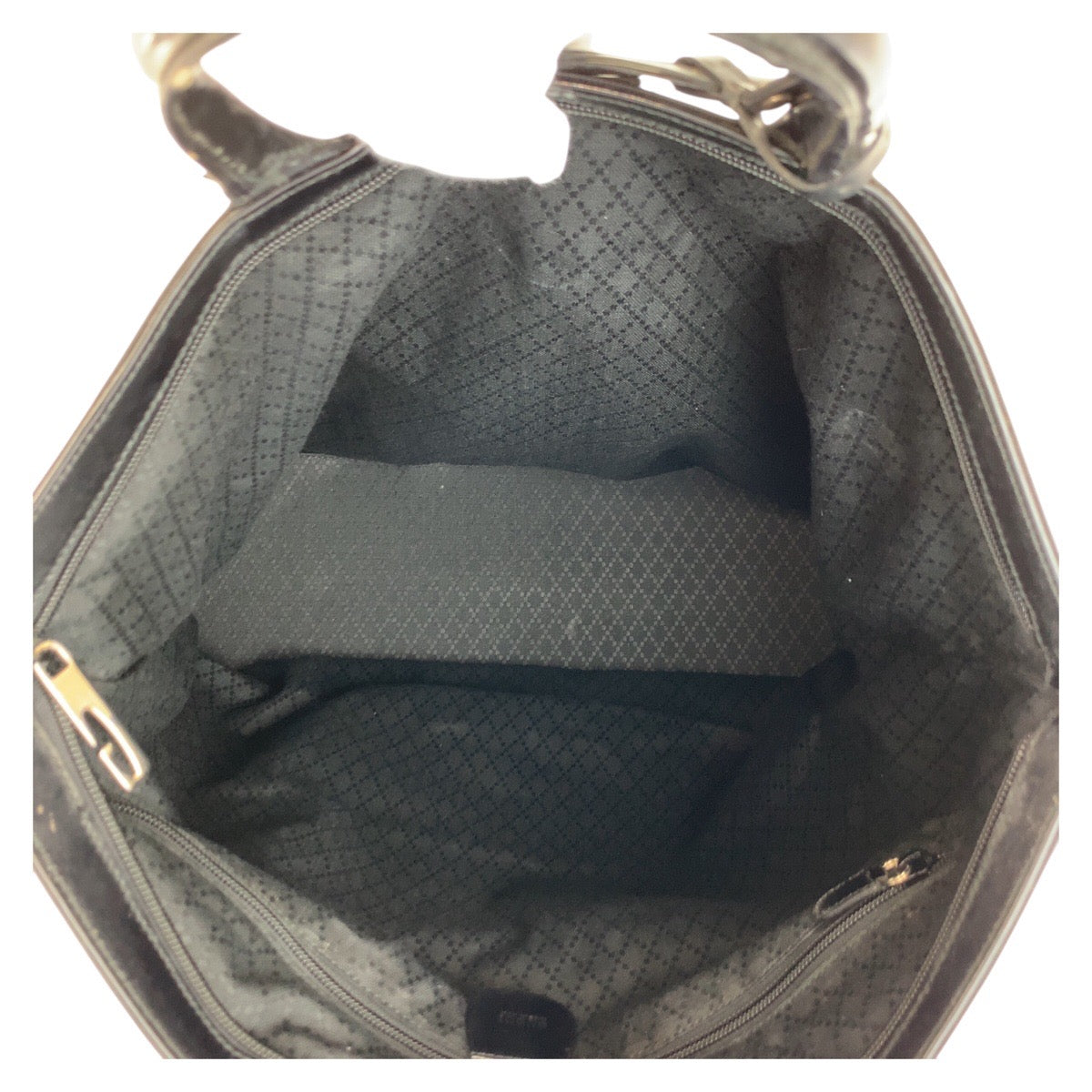 25185
GUCCI グッチ ブラック 黒 シルバー金具 ナイロン 019 0283 トートバッグ ショルダーバッグ 2way メンズ ABP35
