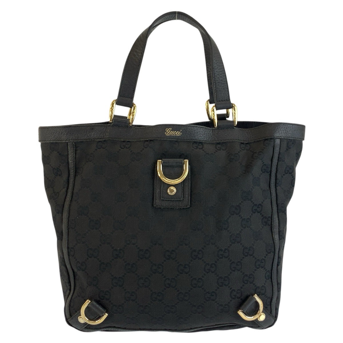 25186
GUCCI グッチ アビー ブラック 黒 ゴールド金具 GGキャンバス / レザー 130739 トートバッグ ハンドバッグ レディース AB28