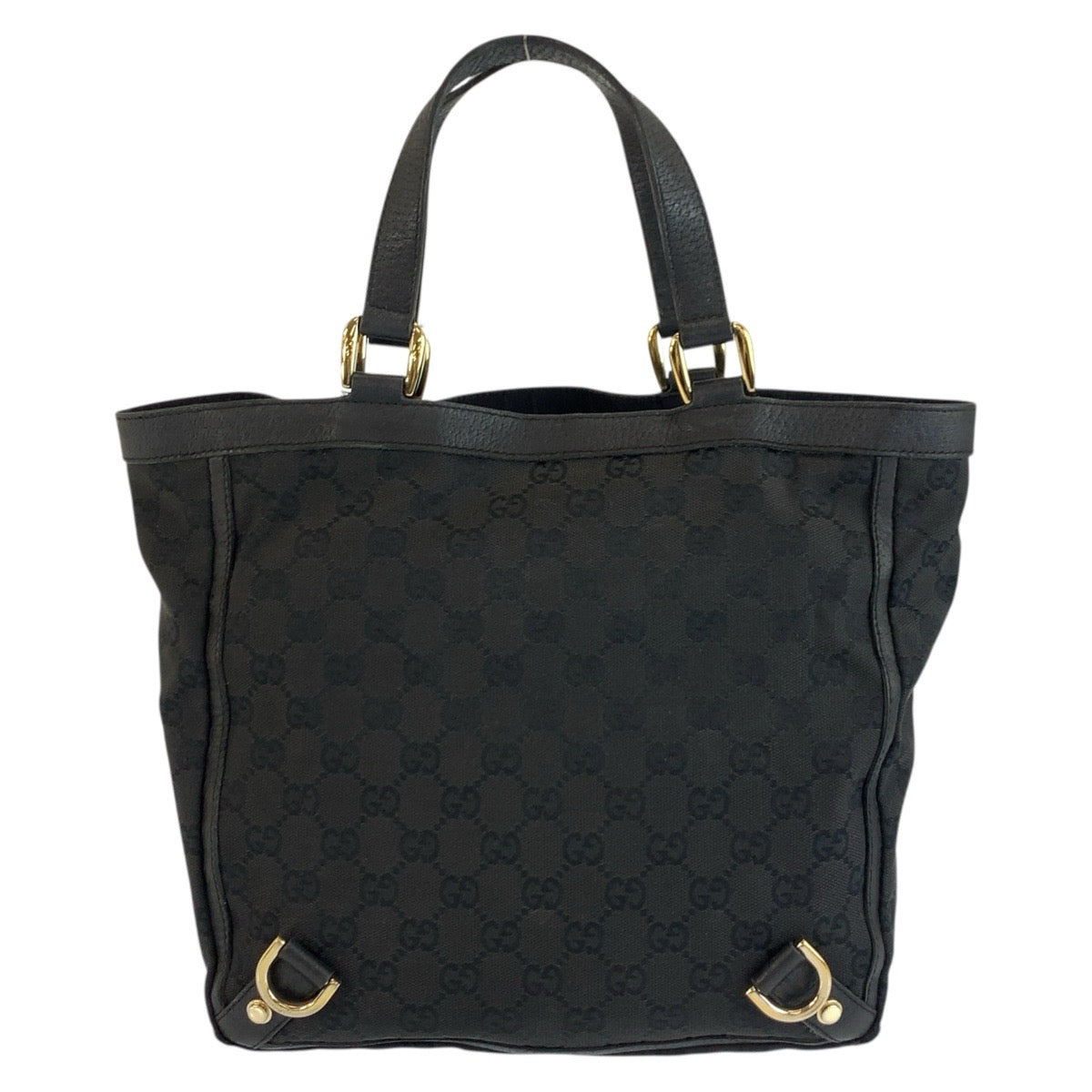 25186
GUCCI グッチ アビー ブラック 黒 ゴールド金具 GGキャンバス / レザー 130739 トートバッグ ハンドバッグ レディース AB28