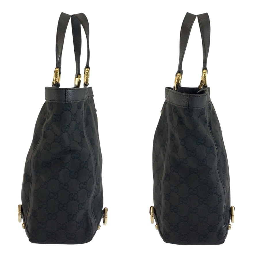 25186
GUCCI グッチ アビー ブラック 黒 ゴールド金具 GGキャンバス / レザー 130739 トートバッグ ハンドバッグ レディース AB28