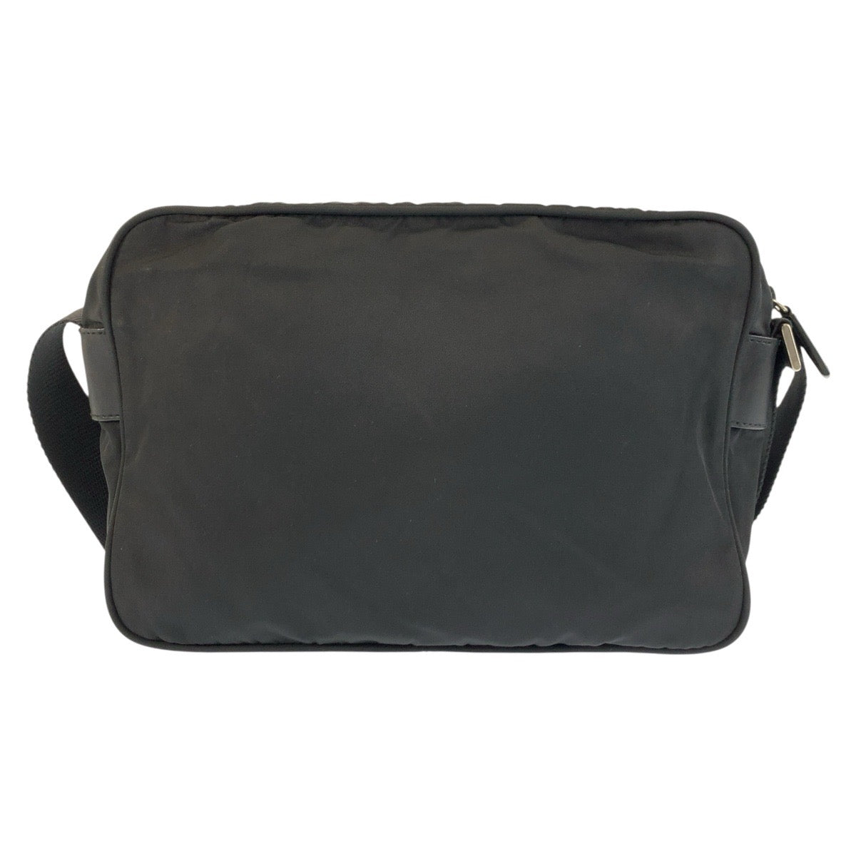 25187
PRADA プラダ テスート 三角ロゴプレート ブラック 黒 シルバー金具 ナイロン ショルダーバッグ ポシェット レディース AB35
