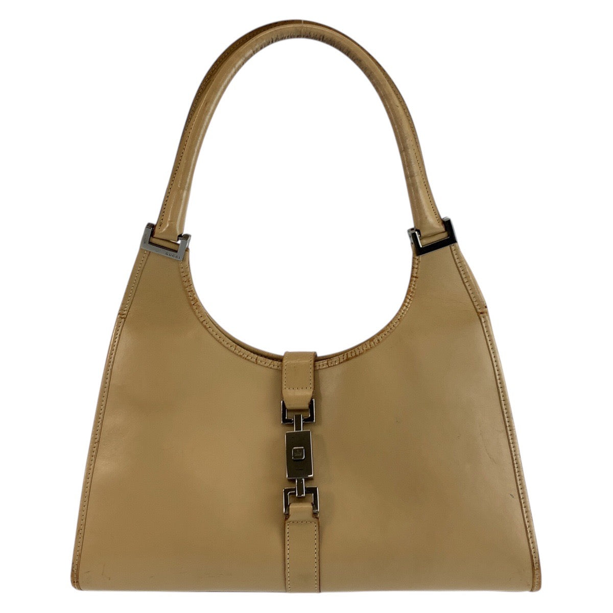 25188
GUCCI グッチ ジャッキー ベージュ レザー 002 1067 ハンドバッグ ショルダーバッグ レディース AB28