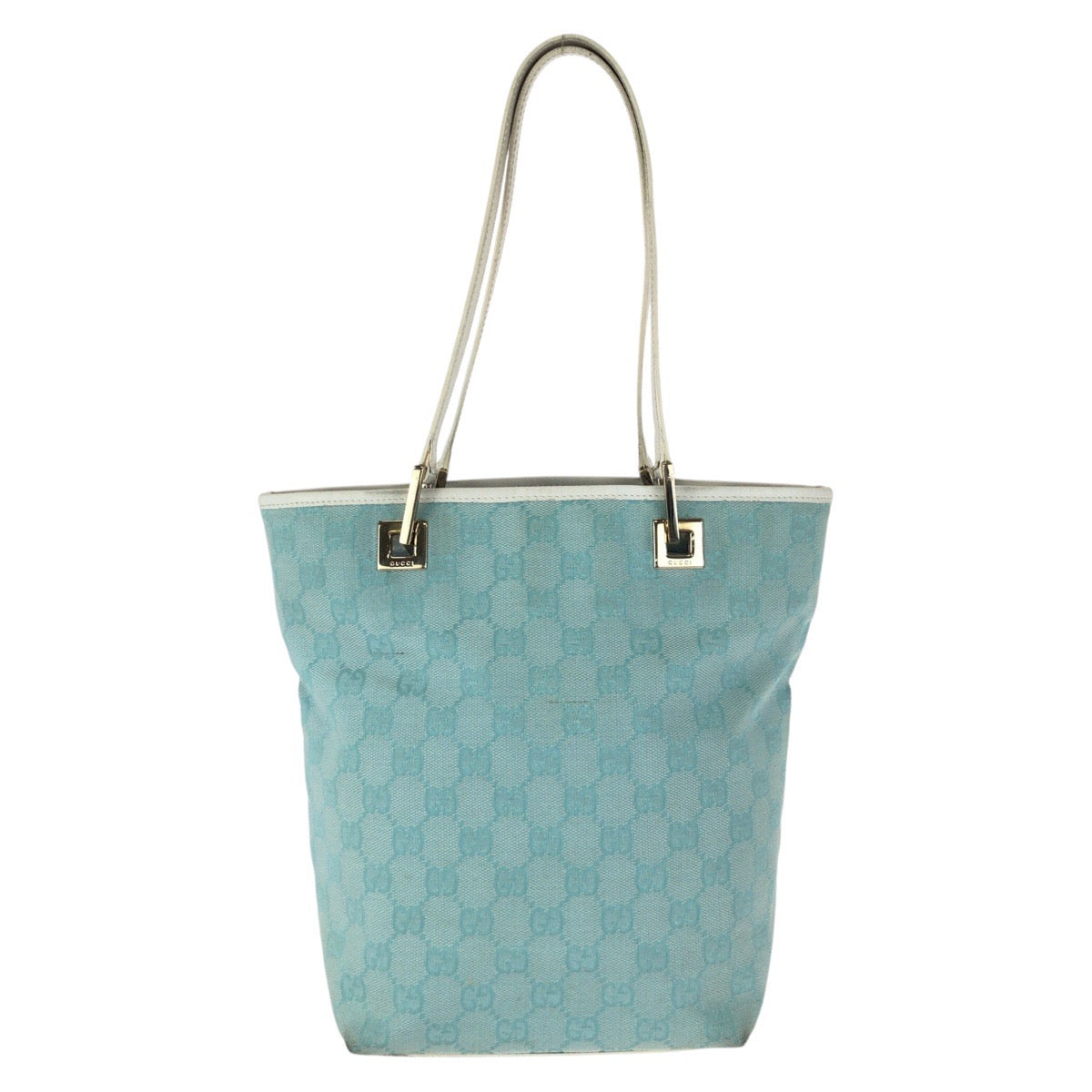 25189
GUCCI グッチ ライトブルー ホワイト ゴールド金具 GGキャンバス / レザー 002 1099 トートバッグ ショルダーバッグ レディース ABP35