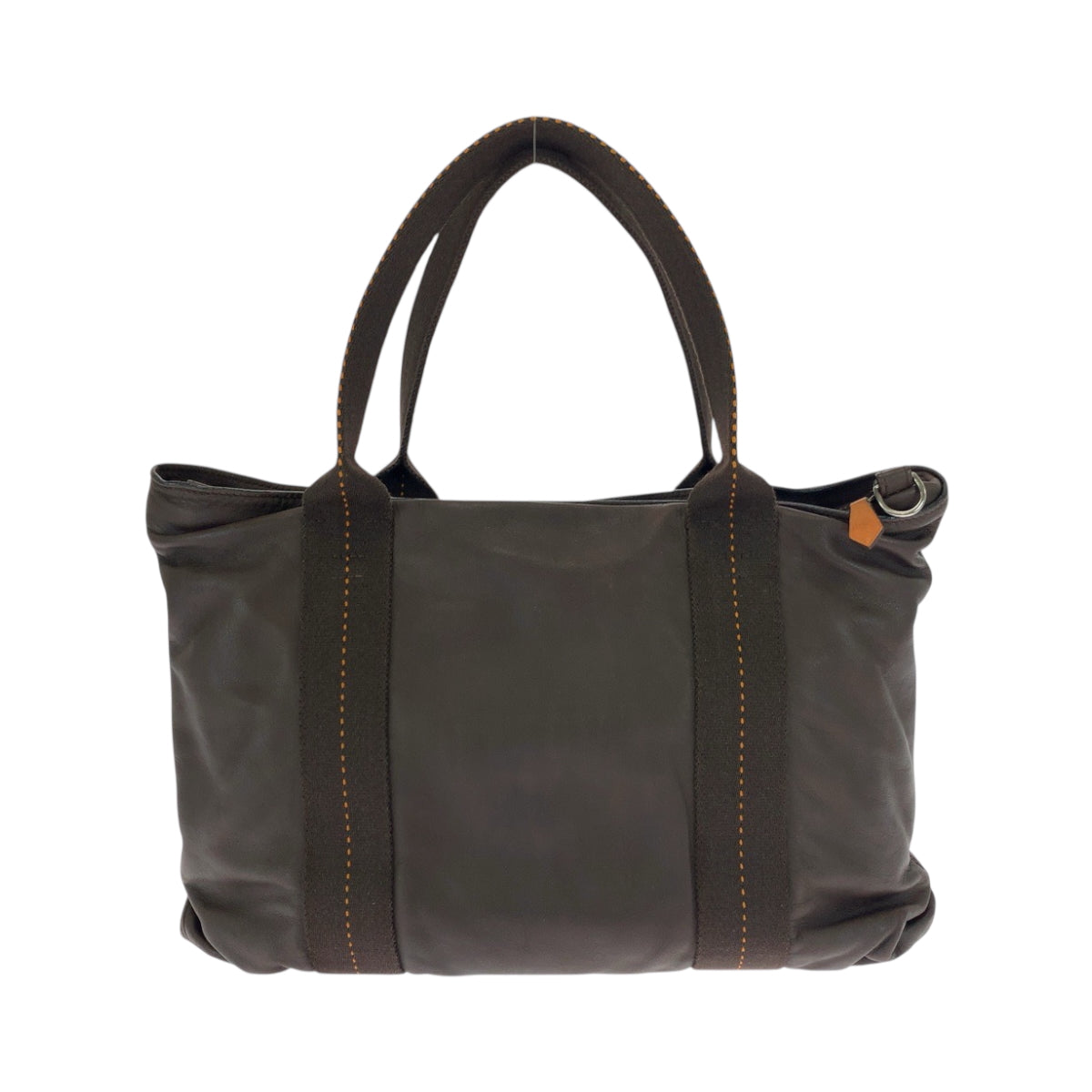 HERMES エルメス ホリゾンタルMM キャラバン ダークブラウン オレンジ シルバー金具 ヴォーデルマ ショルダーバッグ ハンドバッグ ビジネスバッグ ▫︎J刻印  レディース AB77