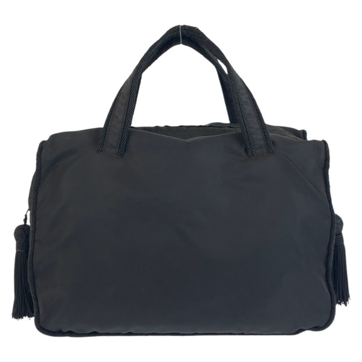 25194
PRADA プラダ テスート ビーズロゴ ブラック 黒 ナイロン ハンドバッグ ハンドバッグ レディース ABP36