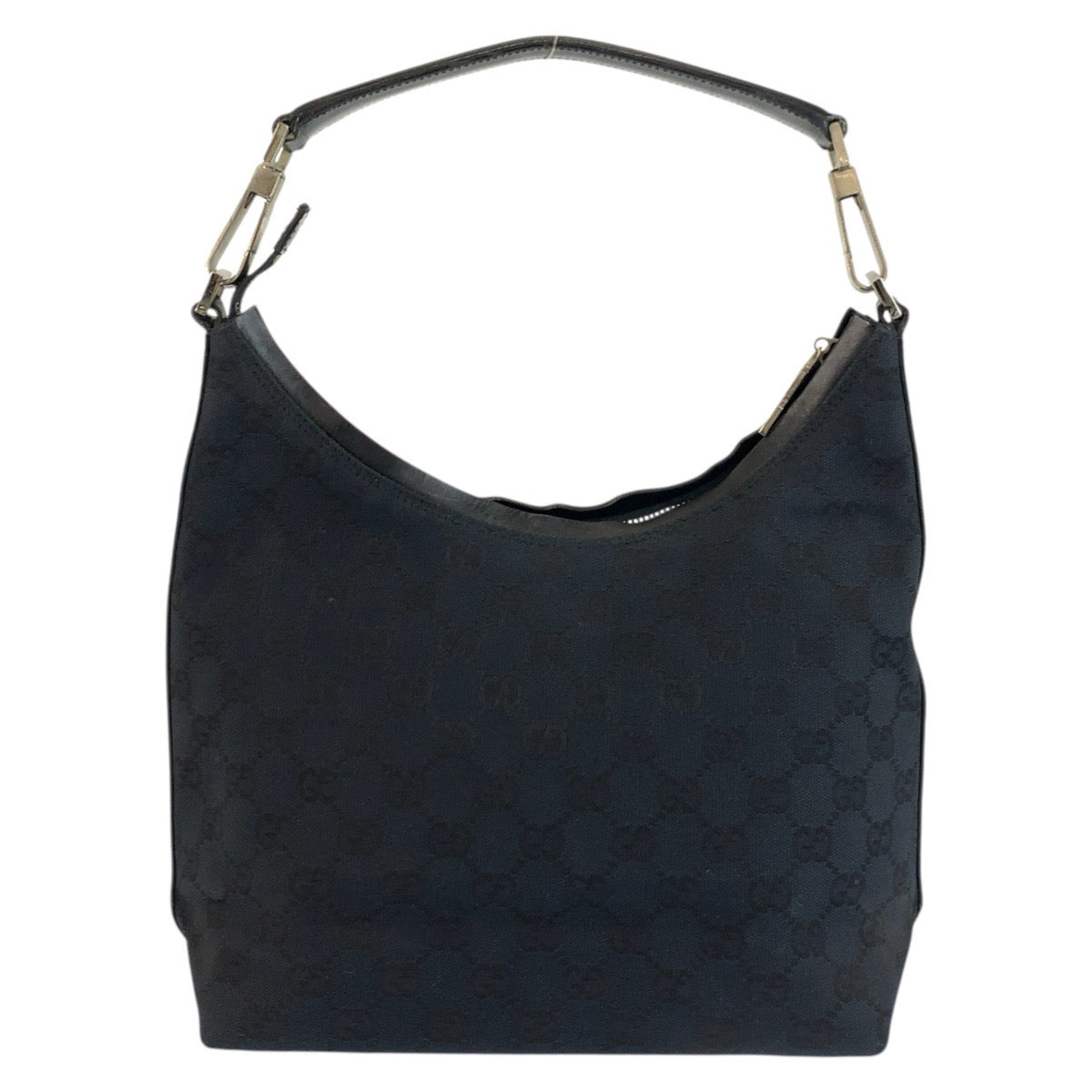 25195
GUCCI グッチ ブラック 黒 シルバー金具 GGキャンバス / レザー 000 0602 ショルダーバッグ レディース AB35
