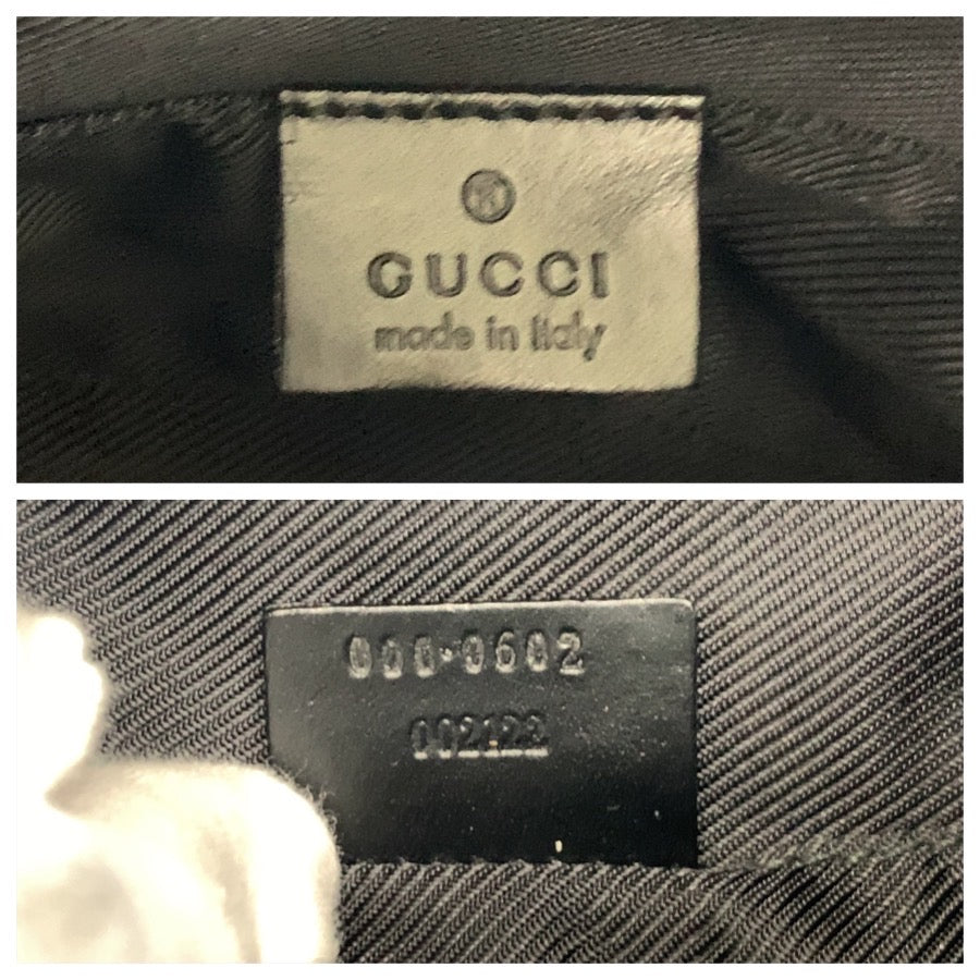 25195
GUCCI グッチ ブラック 黒 シルバー金具 GGキャンバス / レザー 000 0602 ショルダーバッグ レディース AB35