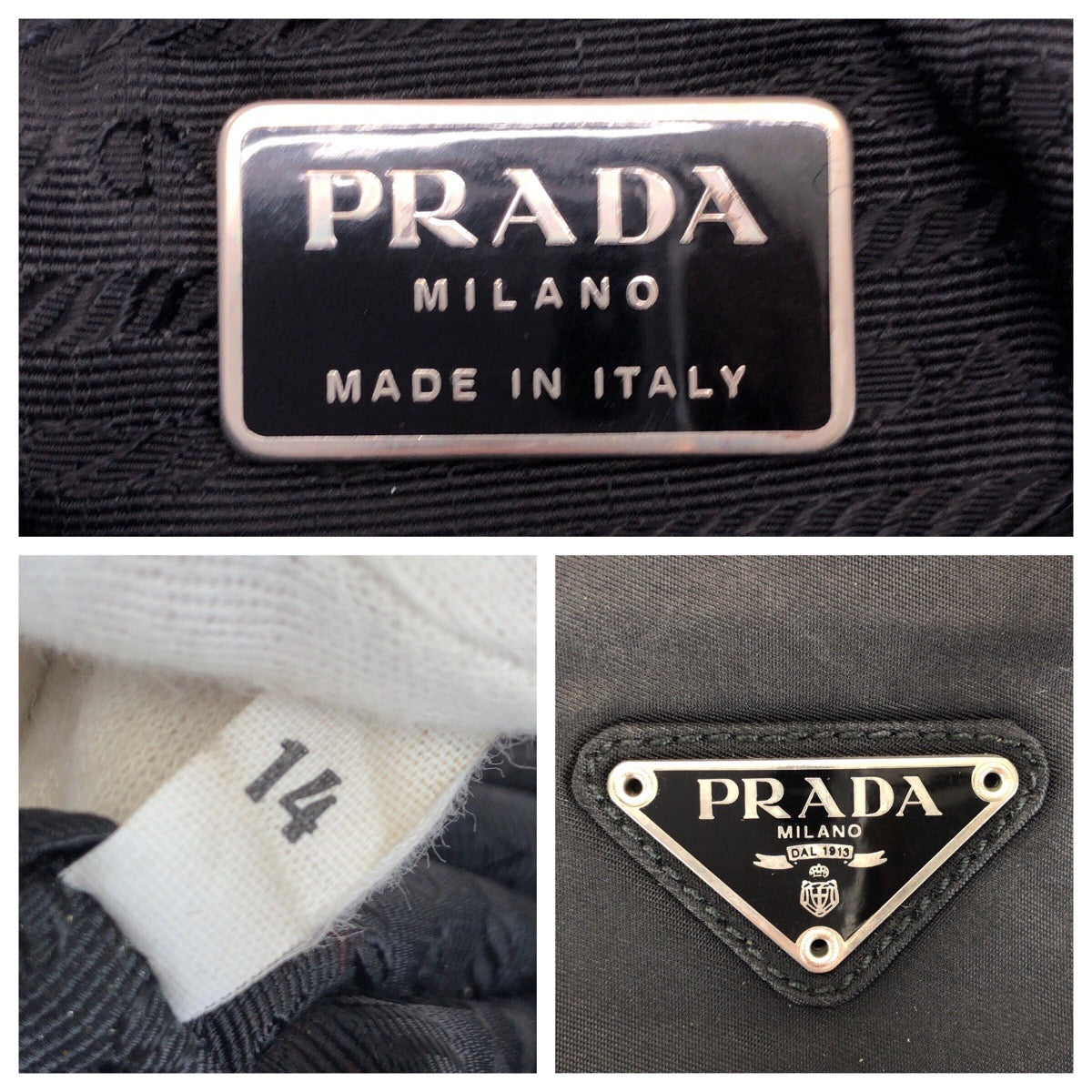 25196
PRADA プラダ テスート 三角ロゴプレート ブラック 黒 シルバー金具 ナイロン ショルダーバッグ トートバッグ レディース ABP35