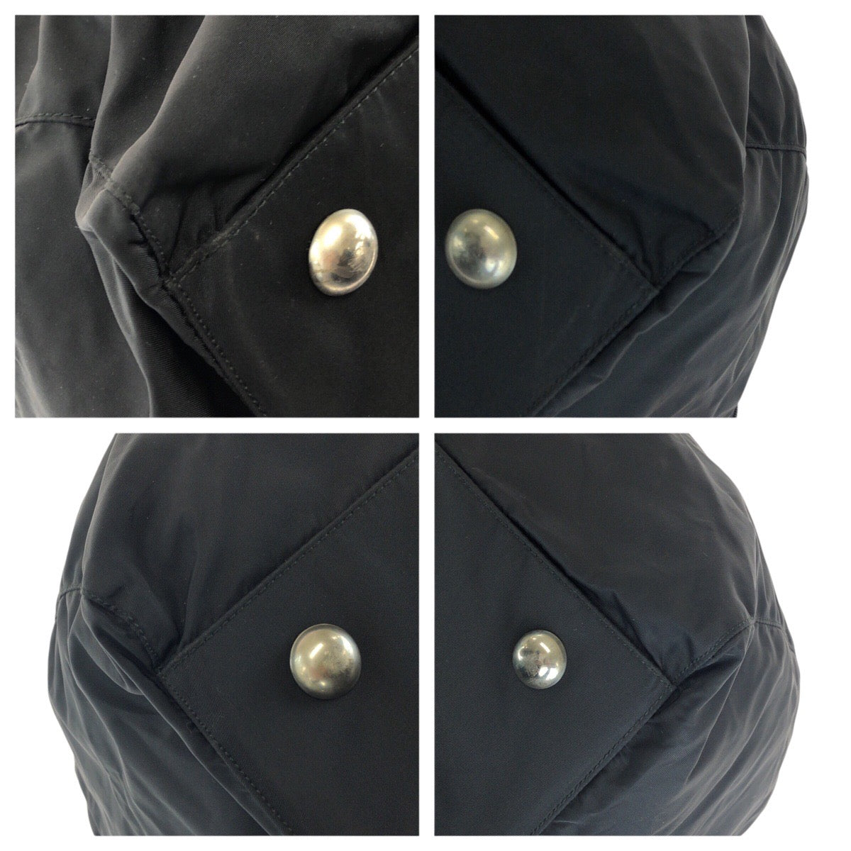 25197
PRADA プラダ テスート サフィアーノ 三角ロゴプレート ブラック 黒 シルバー金具 ナイロン / レザー ボストンバッグ トラベルバッグ 男女兼用 レディース ABP48