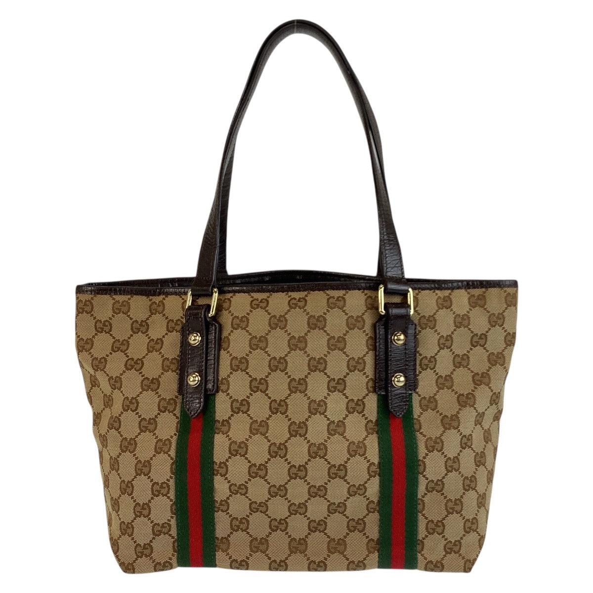 25198
GUCCI グッチ シェリーライン ベージュ ブラウン ゴールド金具 GGキャンバス / レザー 137396 トートバッグ ショルダーバッグ レディース ABP44