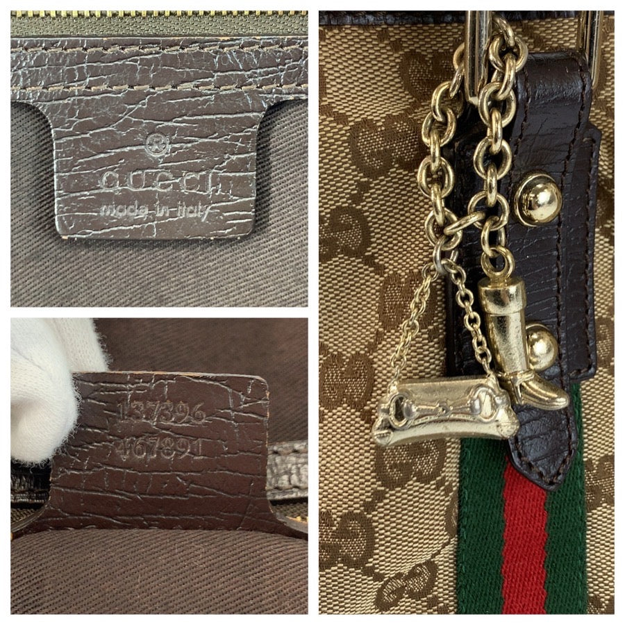 25198
GUCCI グッチ シェリーライン ベージュ ブラウン ゴールド金具 GGキャンバス / レザー 137396 トートバッグ ショルダーバッグ レディース ABP44