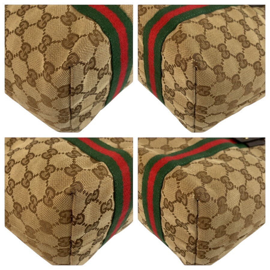 25198
GUCCI グッチ シェリーライン ベージュ ブラウン ゴールド金具 GGキャンバス / レザー 137396 トートバッグ ショルダーバッグ レディース ABP44