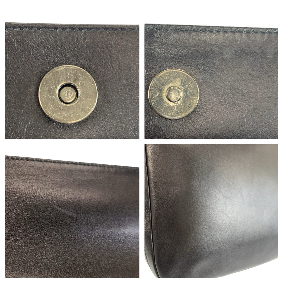 25199
GUCCI グッチ インターロッキング ブラック 黒 ガンメタ金具 レザー 004 406 0086 クラッチバッグ セカンドバッグ メンズ ABP20