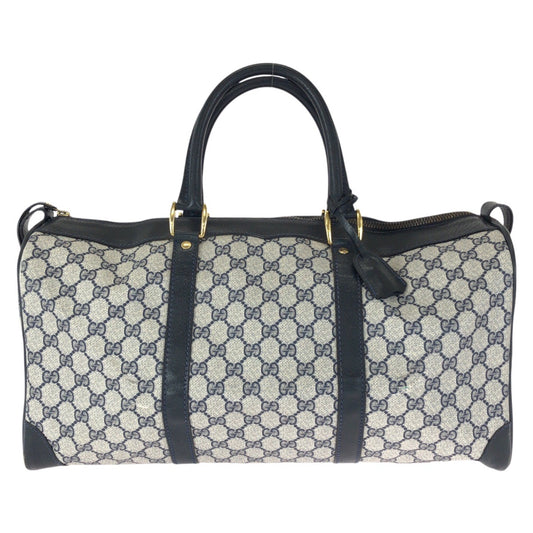 25200
GUCCI グッチ ヴィンテージ オールドグッチ ネイビー ゴールド金具 GGスプリームキャンバス / レザー 58 012 468 45 ボストンバッグ トラベルバッグ レディース AB35