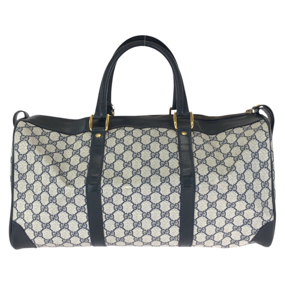 25200
GUCCI グッチ ヴィンテージ オールドグッチ ネイビー ゴールド金具 GGスプリームキャンバス / レザー 58 012 468 45 ボストンバッグ トラベルバッグ レディース AB35