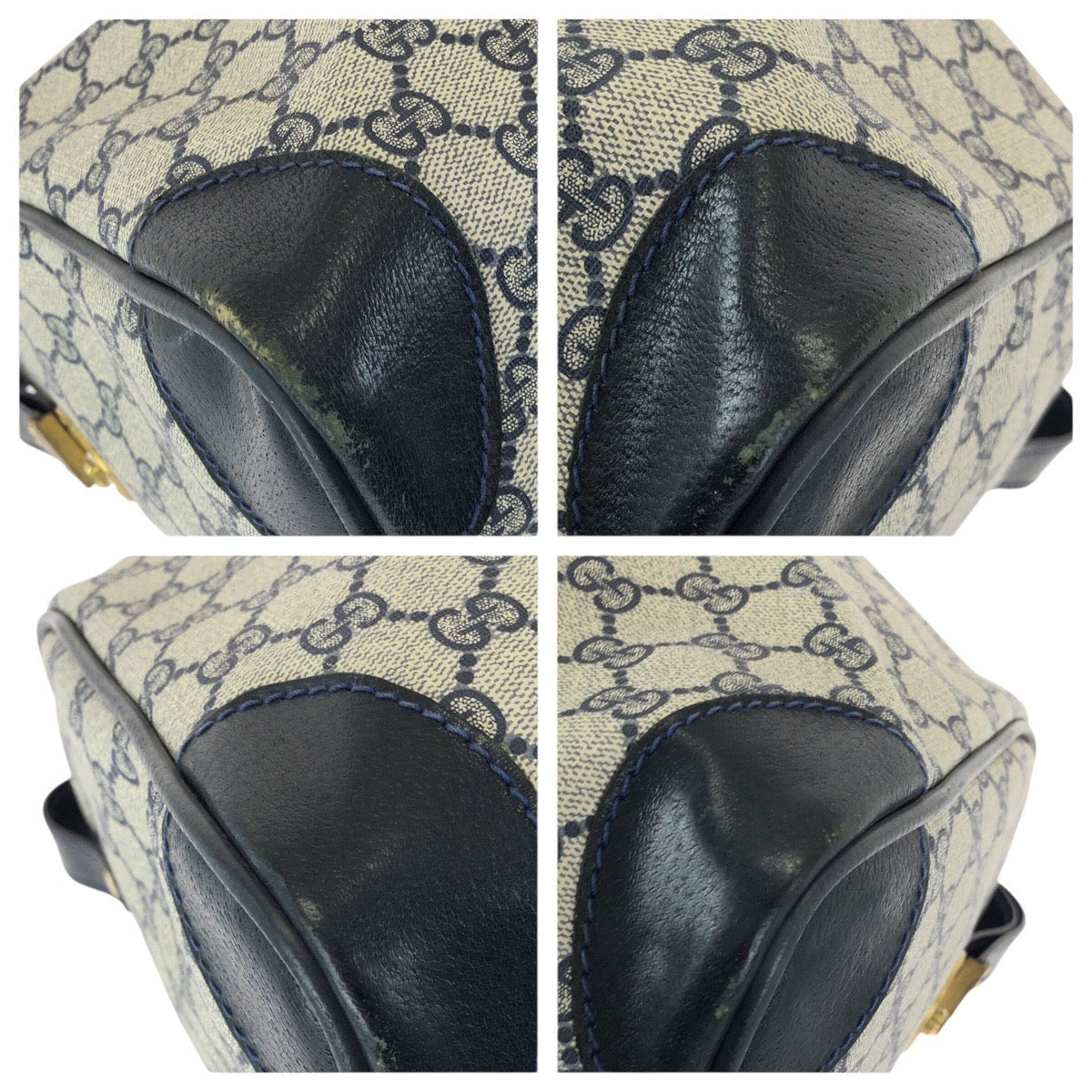25200
GUCCI グッチ ヴィンテージ オールドグッチ ネイビー ゴールド金具 GGスプリームキャンバス / レザー 58 012 468 45 ボストンバッグ トラベルバッグ レディース AB35