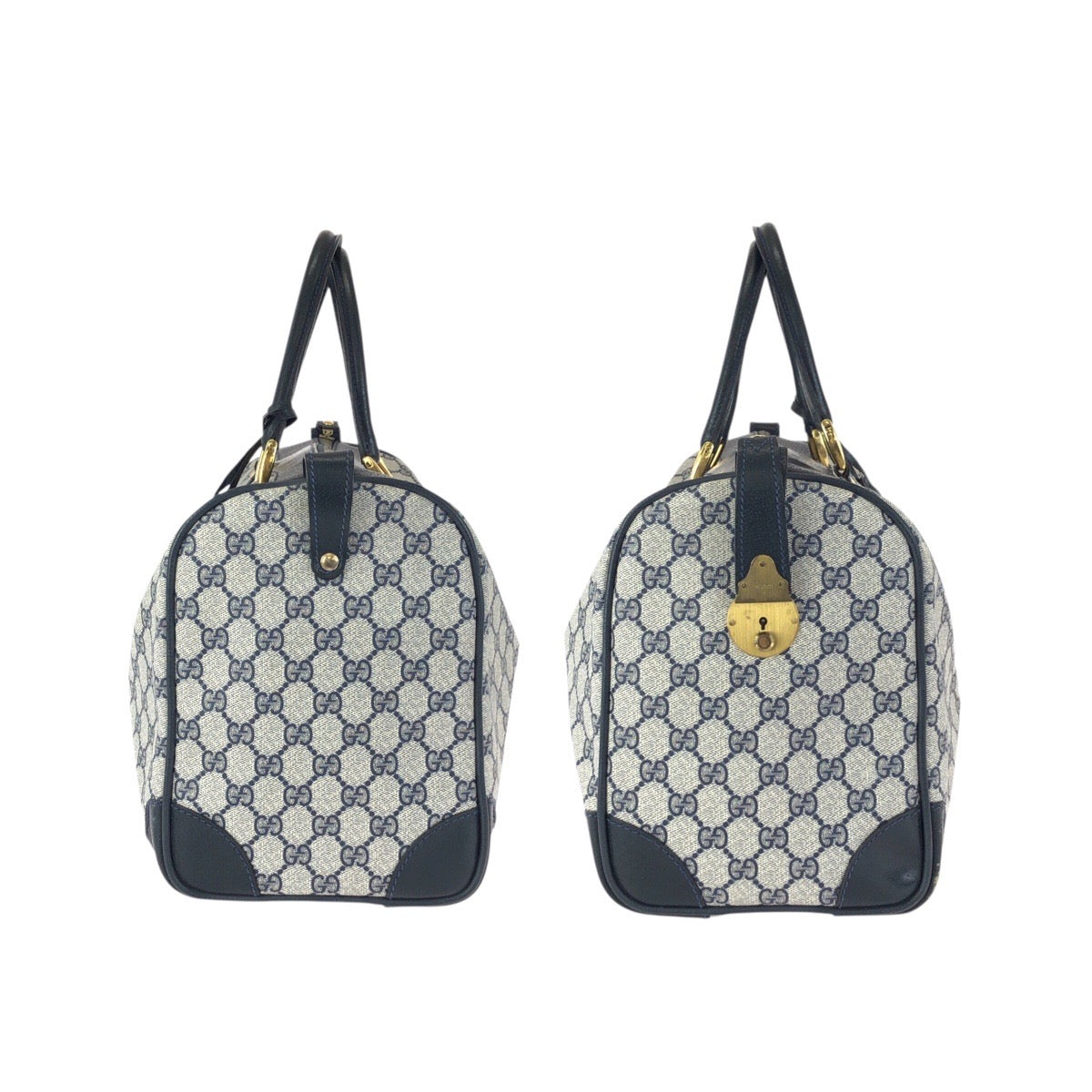 25200
GUCCI グッチ ヴィンテージ オールドグッチ ネイビー ゴールド金具 GGスプリームキャンバス / レザー 58 012 468 45 ボストンバッグ トラベルバッグ レディース AB35
