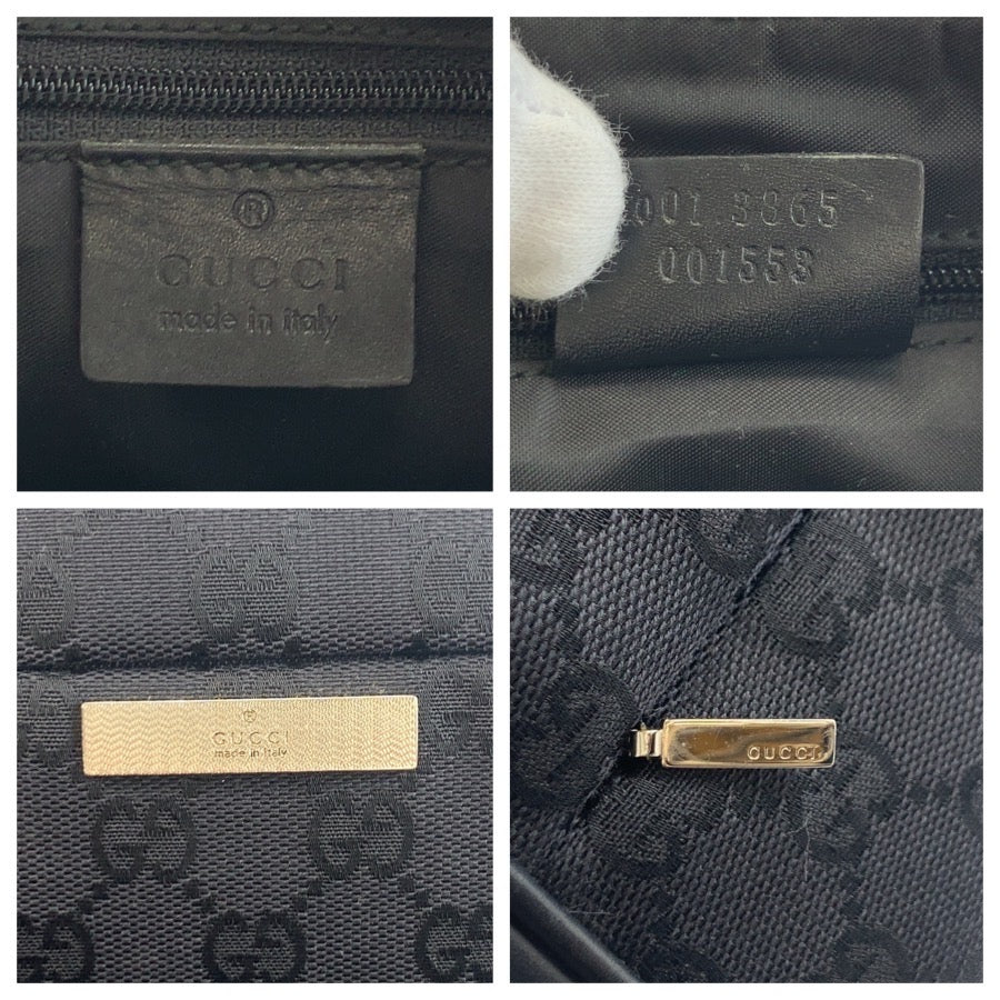 25204
GUCCI グッチ バンブー ブラック 黒 シルバー金具 GGキャンバス 001 3865 ハンドバッグ ショルダーバッグ レディース ABP42