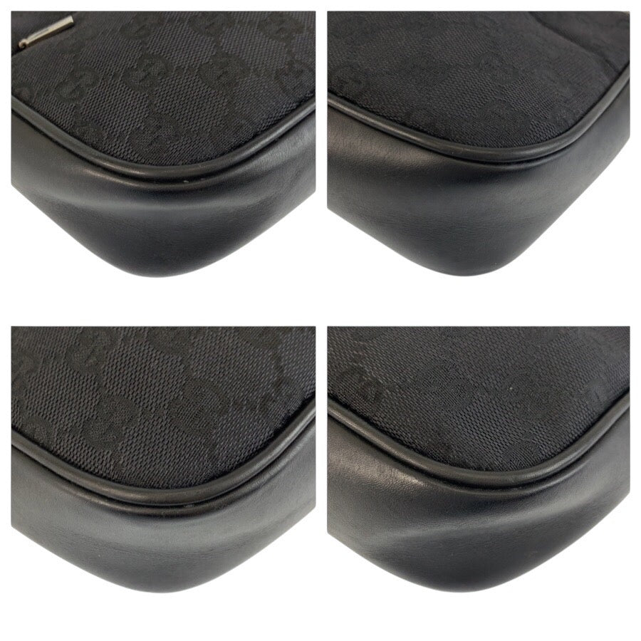 25204
GUCCI グッチ バンブー ブラック 黒 シルバー金具 GGキャンバス 001 3865 ハンドバッグ ショルダーバッグ レディース ABP42