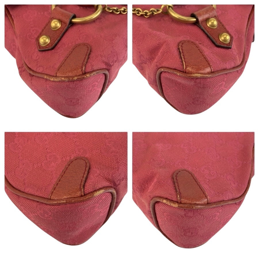 25205
GUCCI グッチ ホースビット ピンク ゴールド金具 GGキャンバス / レザー 120984 ハンドバッグ ショルダーバッグ レディース AB56