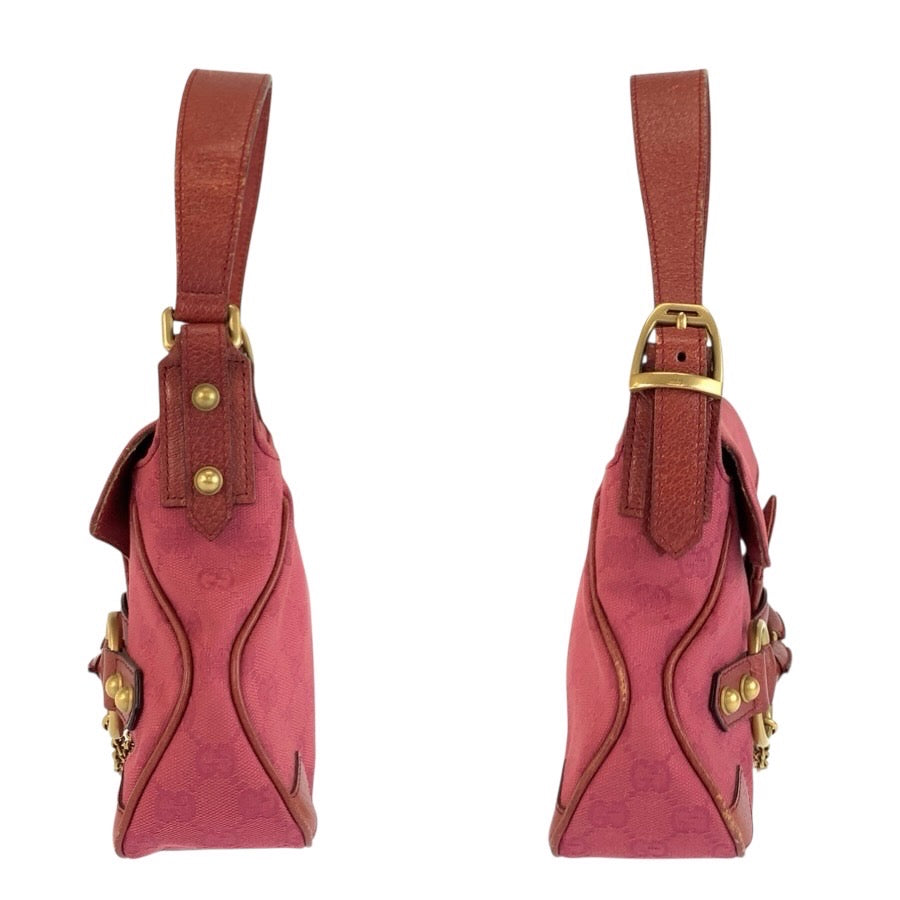 25205
GUCCI グッチ ホースビット ピンク ゴールド金具 GGキャンバス / レザー 120984 ハンドバッグ ショルダーバッグ レディース AB56