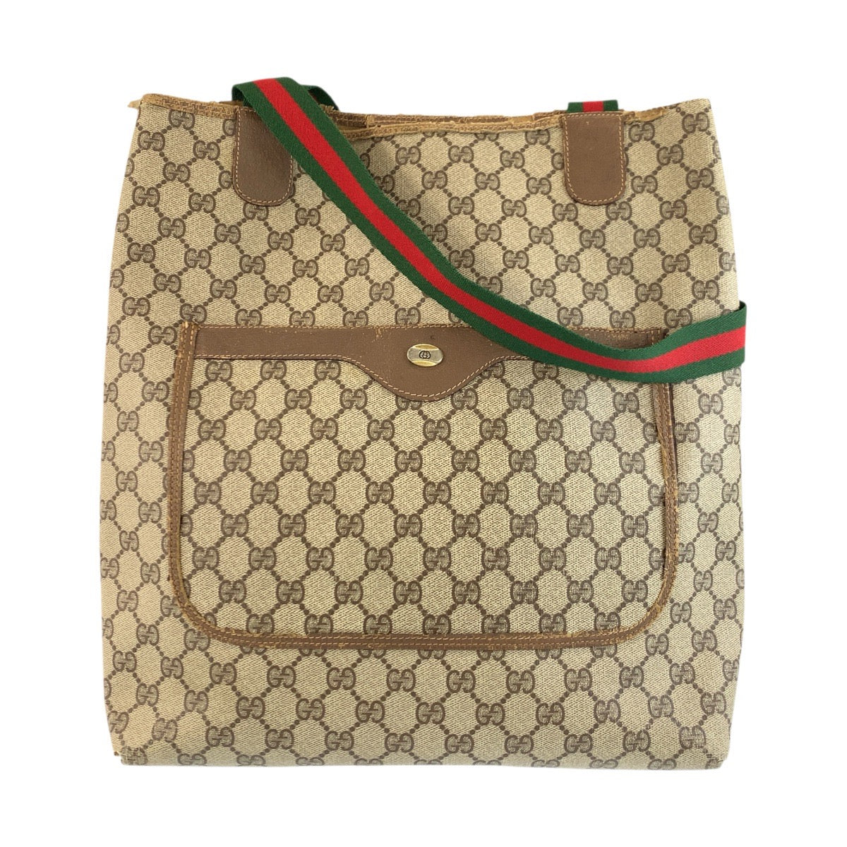 25206
GUCCI グッチ ヴィンテージ シェリーライン ブラウン ベージュ GGスプリームキャンバス 39 02 003 トートバッグ ショルダーバッグ レディース AB20