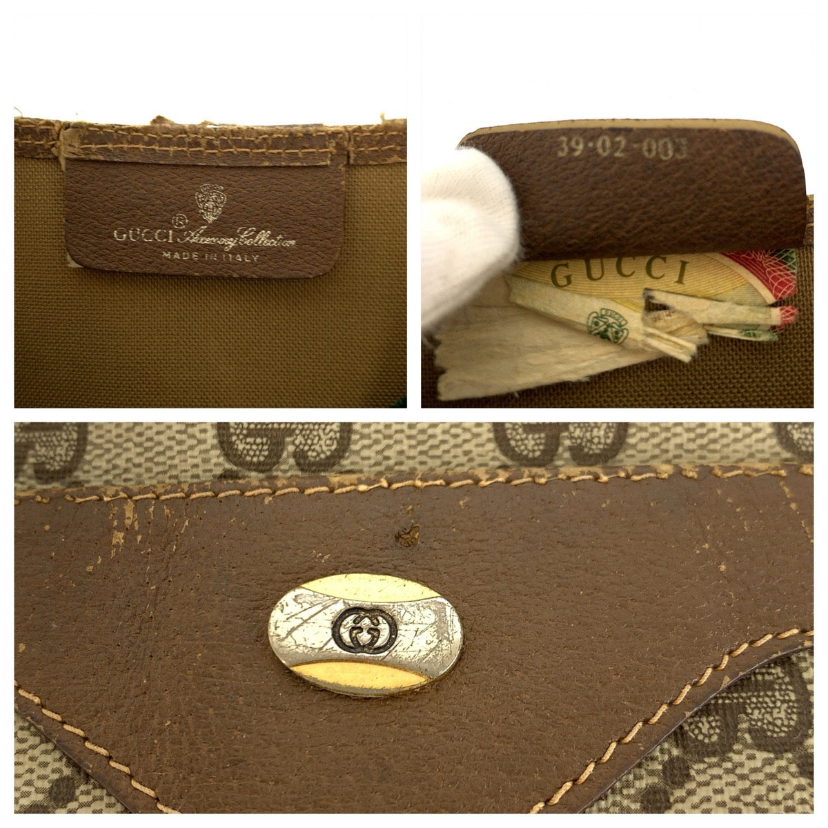 25206
GUCCI グッチ ヴィンテージ シェリーライン ブラウン ベージュ GGスプリームキャンバス 39 02 003 トートバッグ ショルダーバッグ レディース AB20