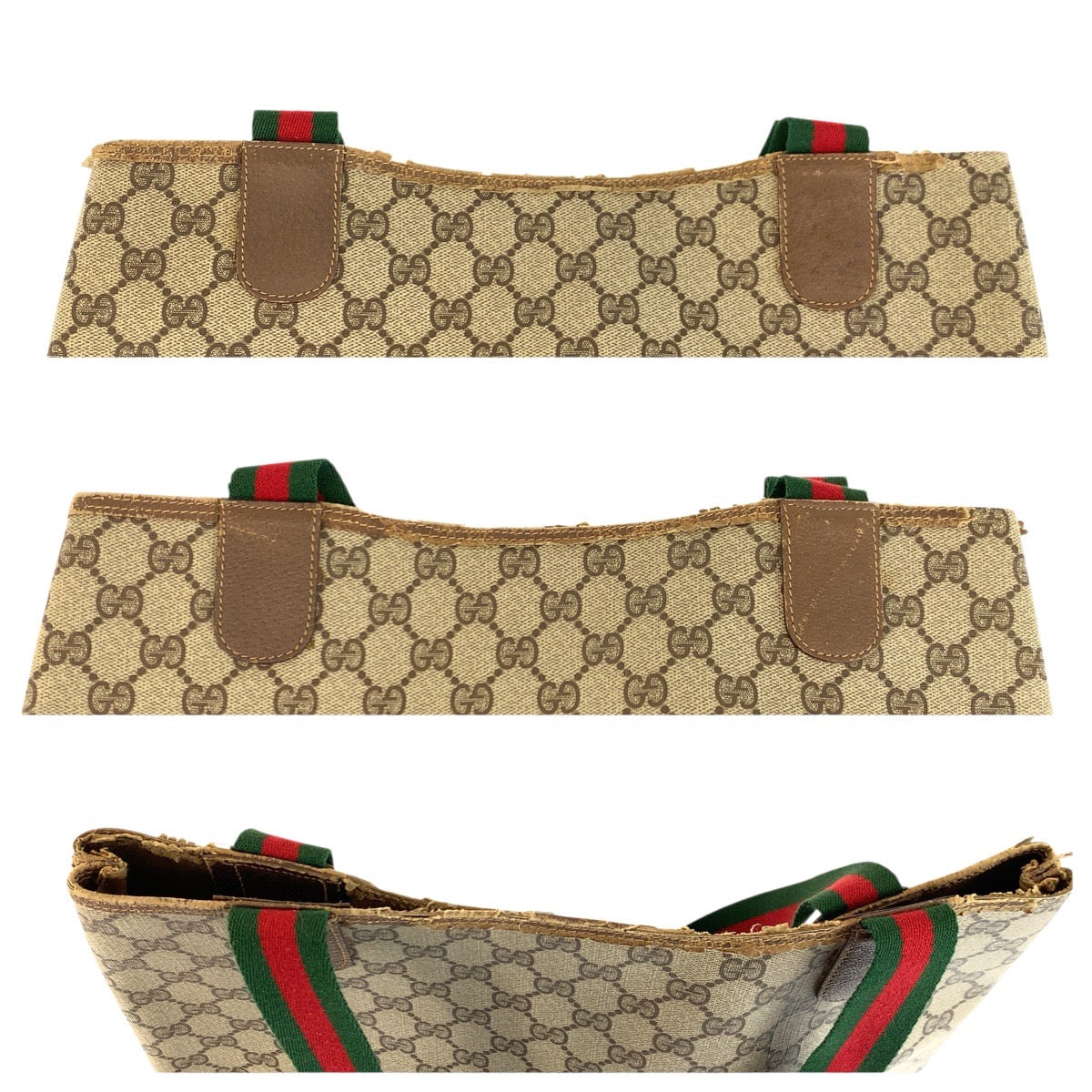 25206
GUCCI グッチ ヴィンテージ シェリーライン ブラウン ベージュ GGスプリームキャンバス 39 02 003 トートバッグ ショルダーバッグ レディース AB20