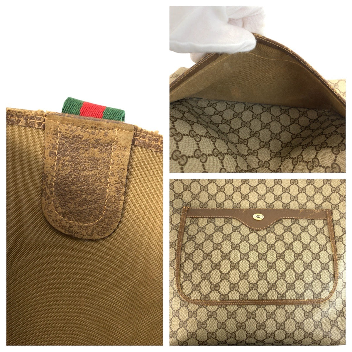 25206
GUCCI グッチ ヴィンテージ シェリーライン ブラウン ベージュ GGスプリームキャンバス 39 02 003 トートバッグ ショルダーバッグ レディース AB20