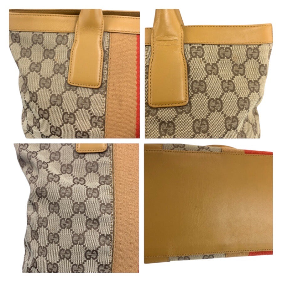 25209
GUCCI グッチ シェリーライン ベージュ GGキャンバス / レザー 0021093 トートバッグ ハンドバッグ レディース AB28