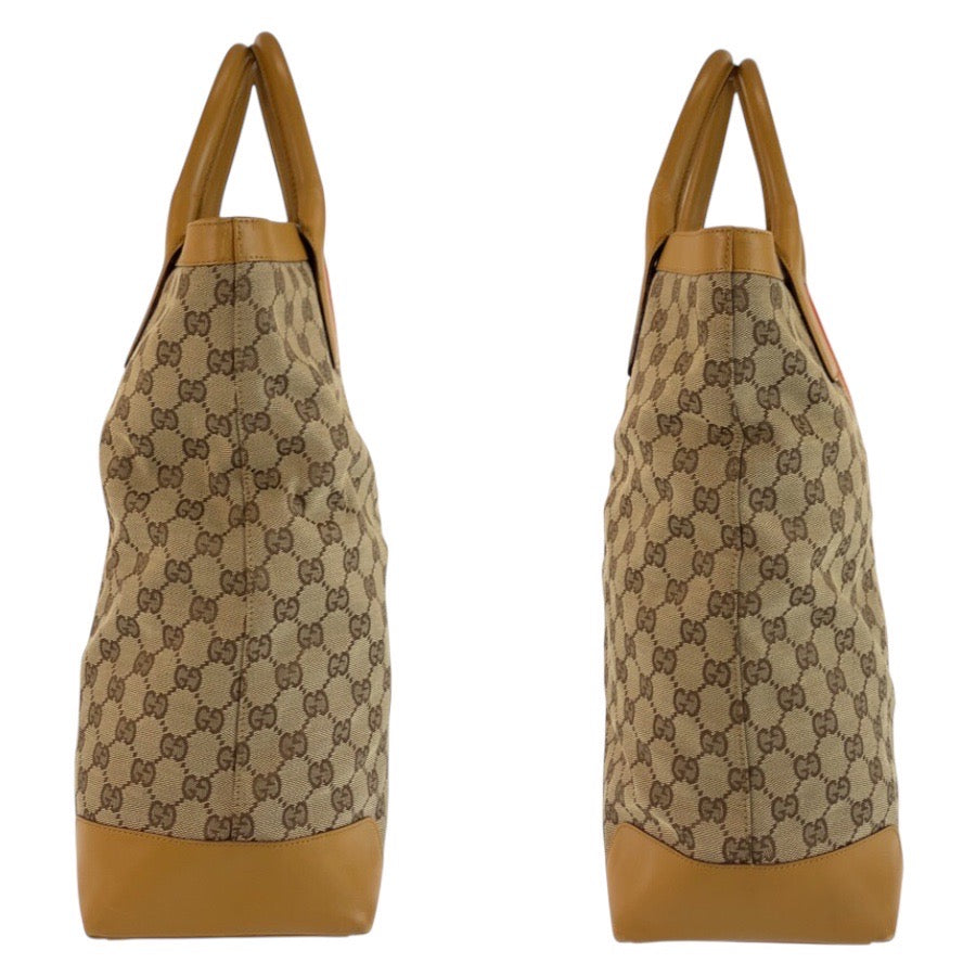 25209
GUCCI グッチ シェリーライン ベージュ GGキャンバス / レザー 0021093 トートバッグ ハンドバッグ レディース AB28