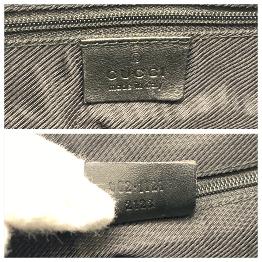 25210
GUCCI グッチ ブラック 黒 GGキャンバス / レザー 002 1121 トートバッグ ハンドバッグ レディース AB28