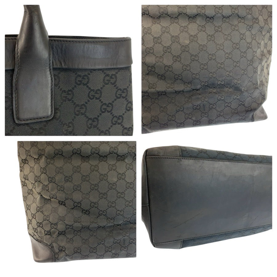 25210
GUCCI グッチ ブラック 黒 GGキャンバス / レザー 002 1121 トートバッグ ハンドバッグ レディース AB28