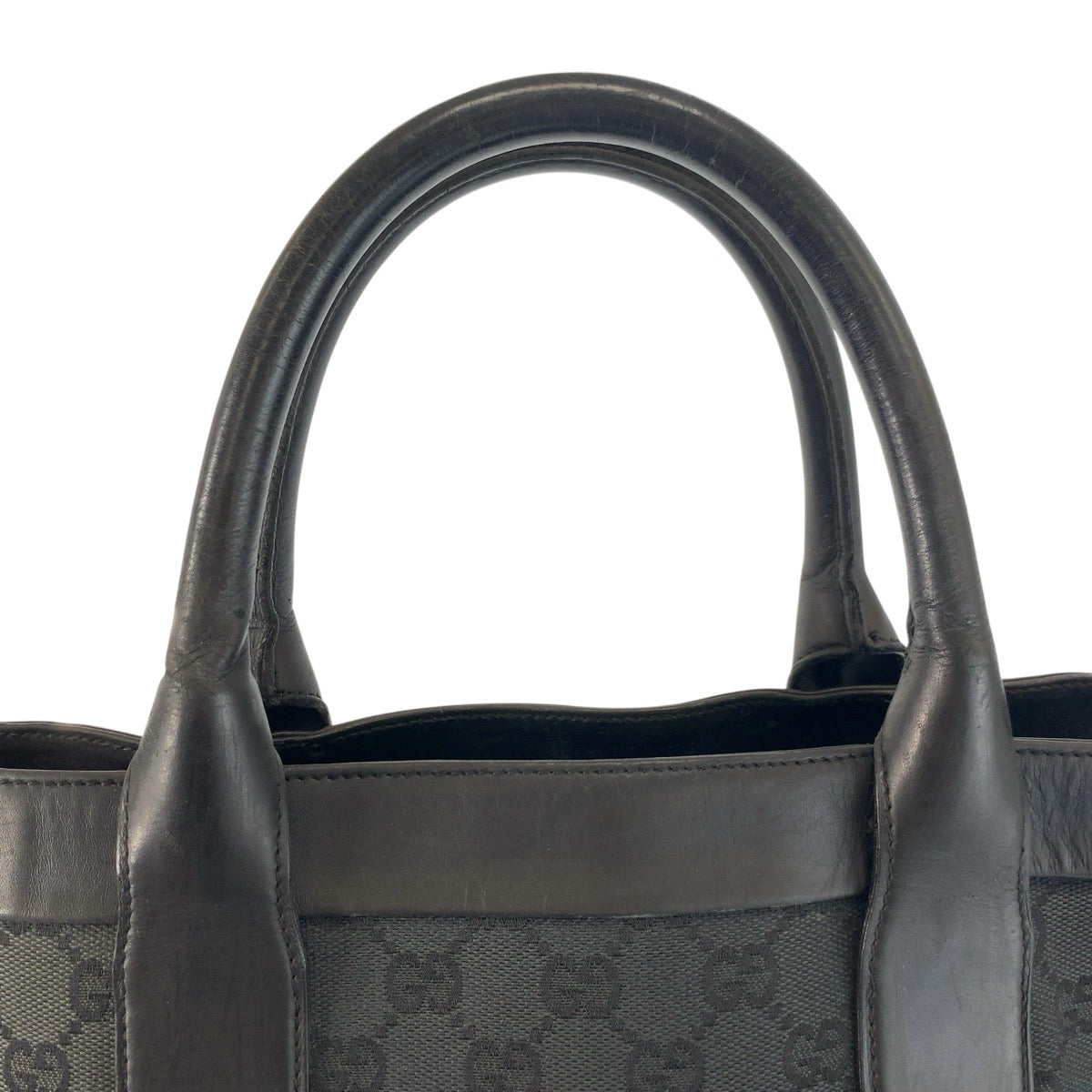 25210
GUCCI グッチ ブラック 黒 GGキャンバス / レザー 002 1121 トートバッグ ハンドバッグ レディース AB28
