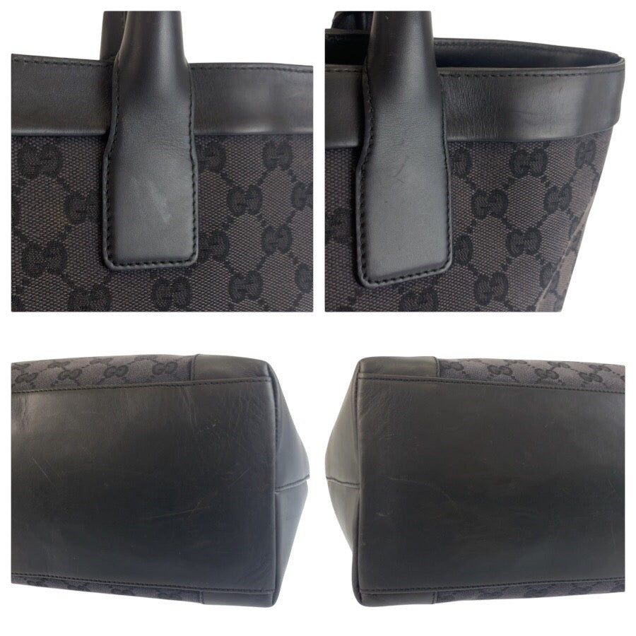 25212
GUCCI グッチ ブラック 黒 GGキャンバス / レザー 002 1121 トートバッグ ハンドバッグ レディース ABP35